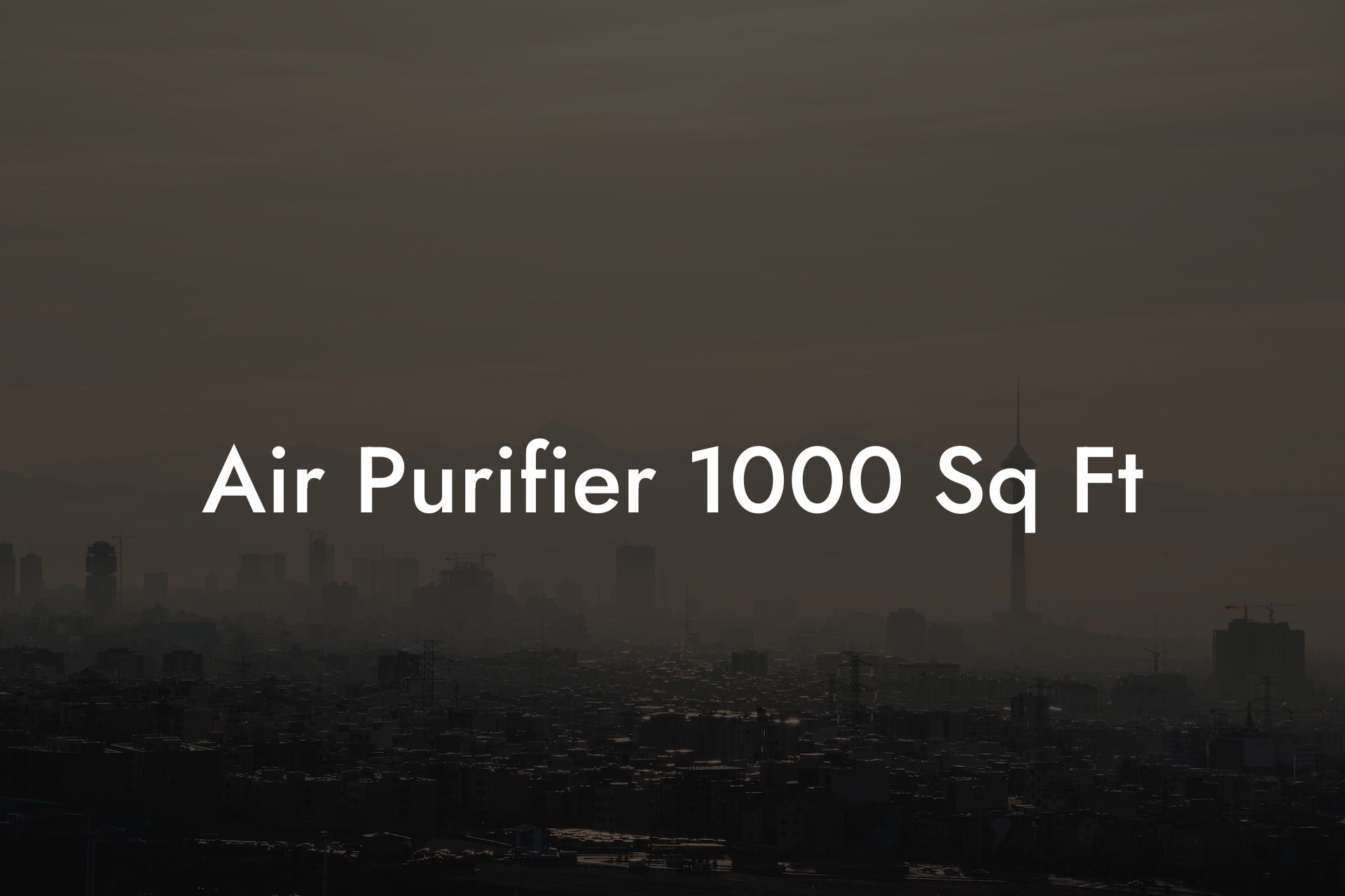 Air Purifier 1000 Sq Ft