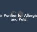 Air Purifier for Allergies and Pets