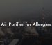 Air Purifier for Allergies