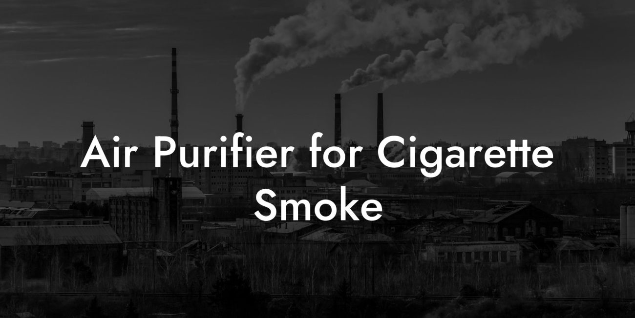 Air Purifier for Cigarette Smoke