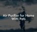 Air Purifier for Home With Pets