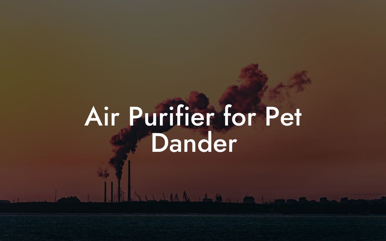 Air Purifier for Pet Dander