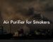 Air Purifier for Smokers