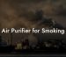 Air Purifier for Smoking