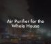 Air Purifier for the Whole House