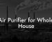 Air Purifier for Whole House