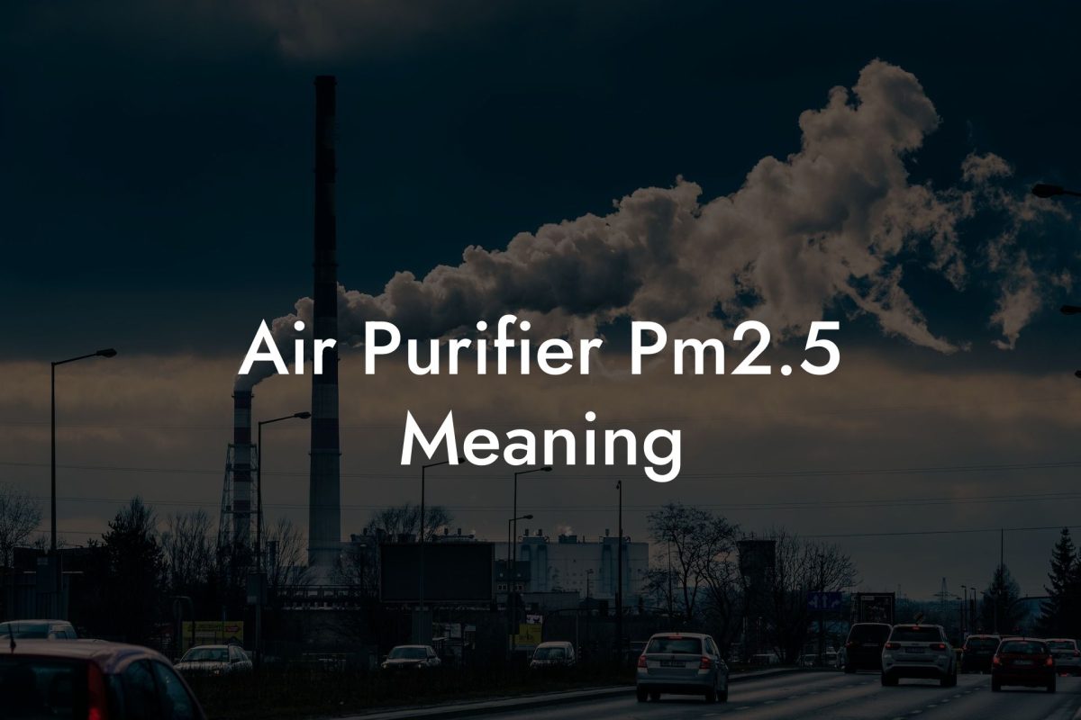 Air Purifier Pm2.5 Meaning