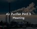 Air Purifier Pm2.5 Meaning