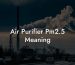 Air Purifier Pm2.5 Meaning