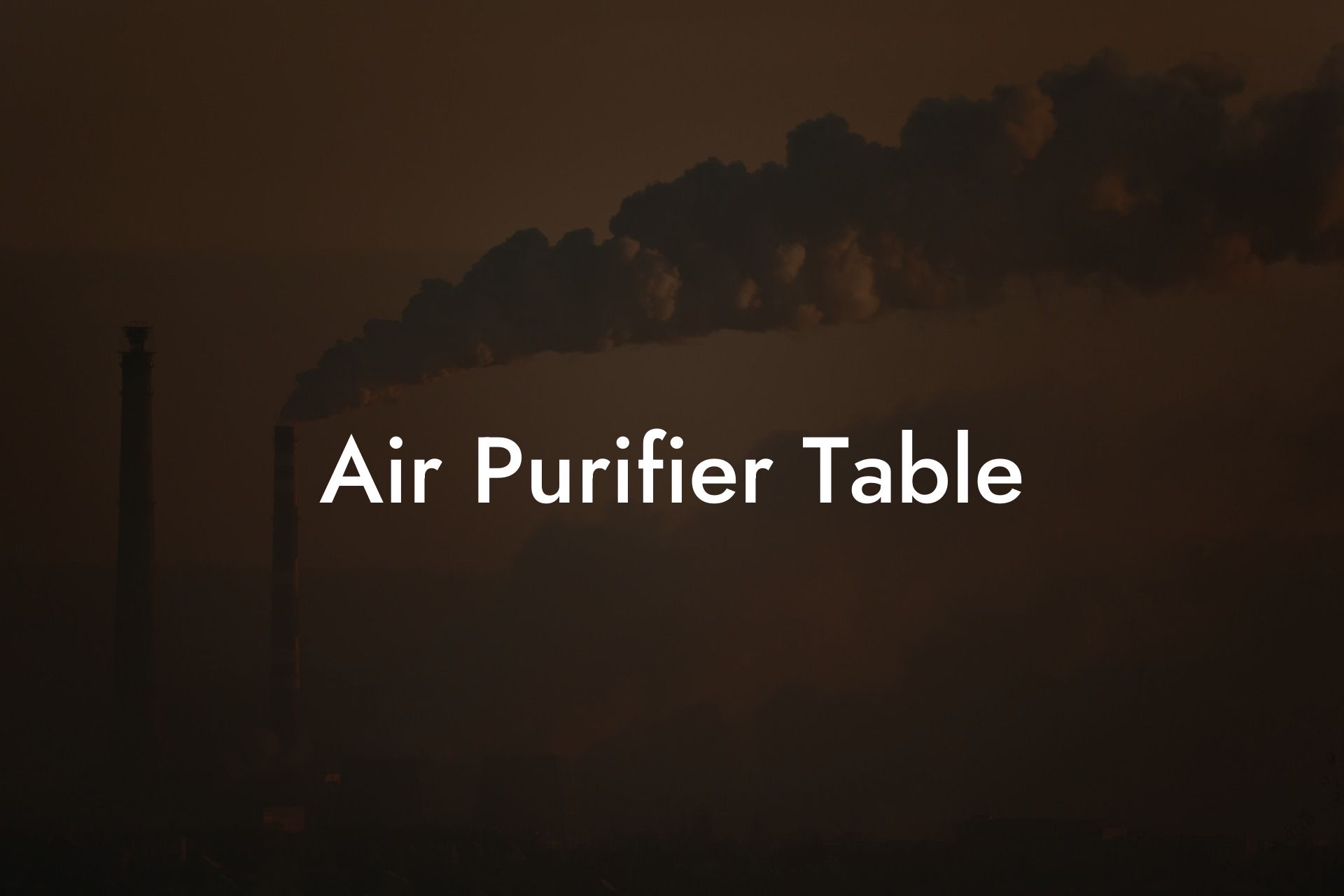 Air Purifier Table