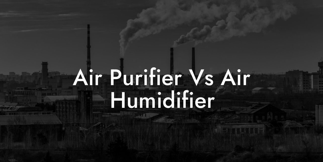 Air Purifier Vs Air Humidifier