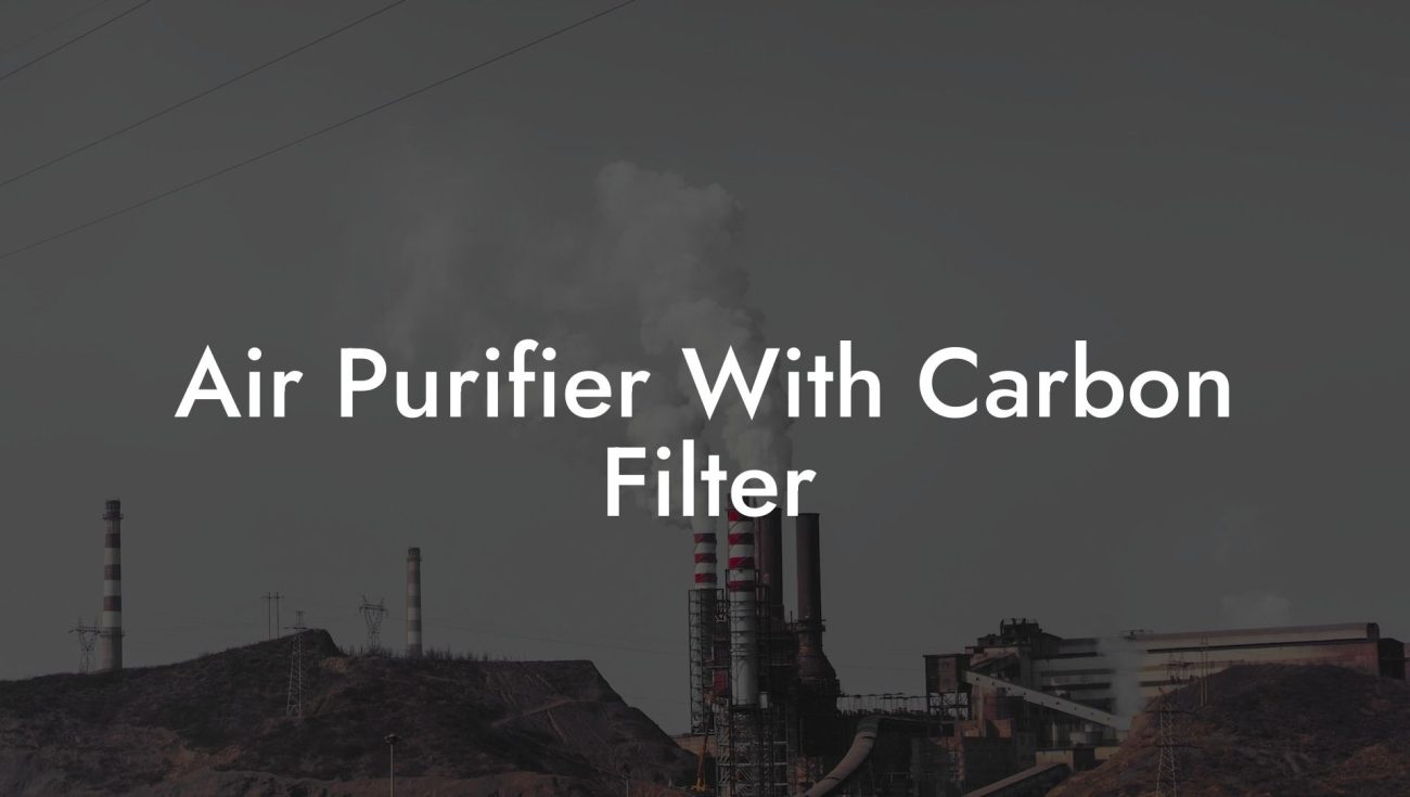 Air Purifier With Carbon Filter