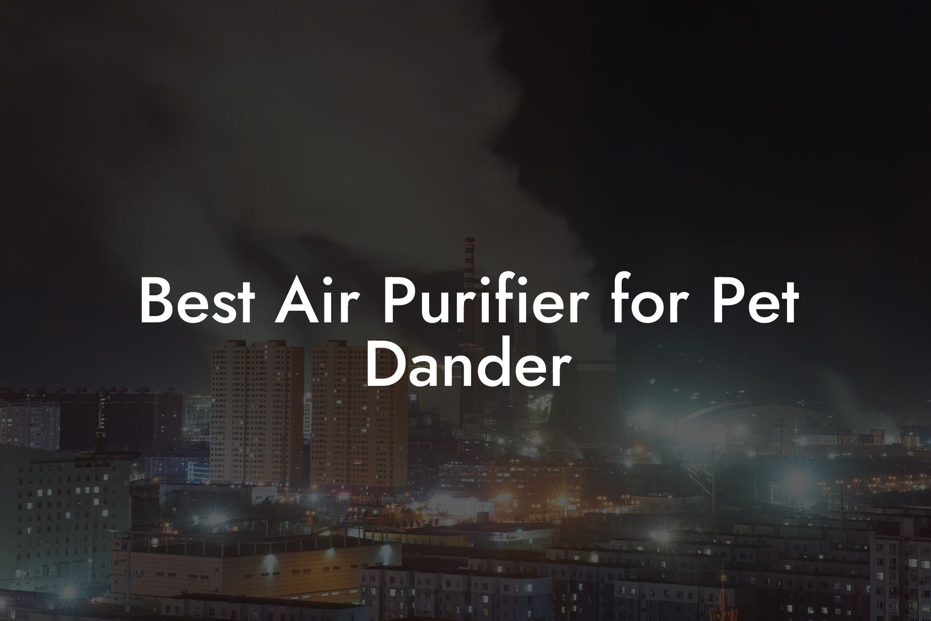 Best Air Purifier for Pet Dander