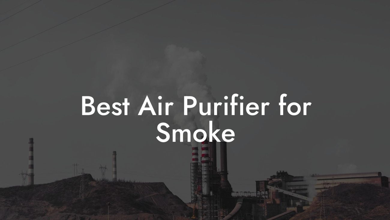 Best Air Purifier for Smoke