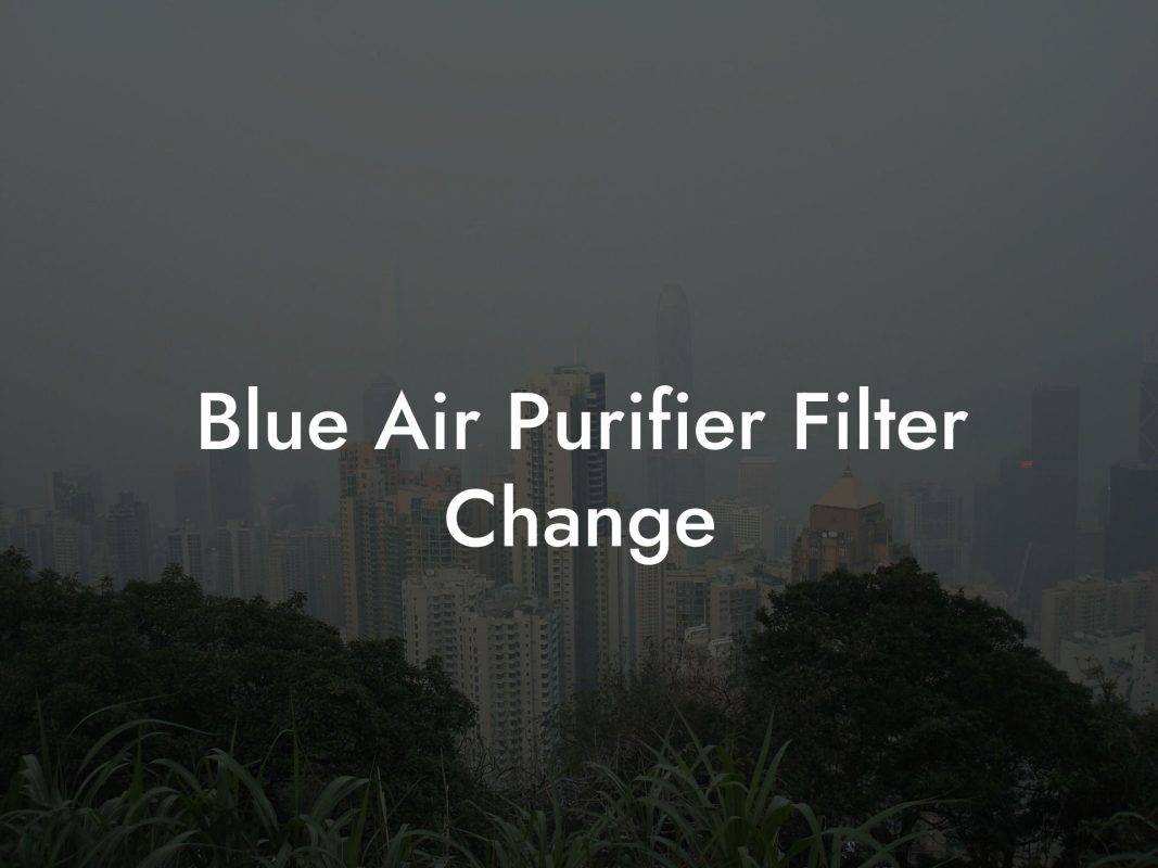 Blue Air Purifier Filter Change