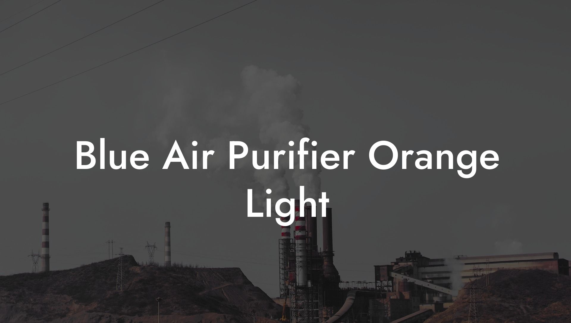 Blue Air Purifier Orange Light