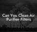 Can You Clean Air Purifier Filters