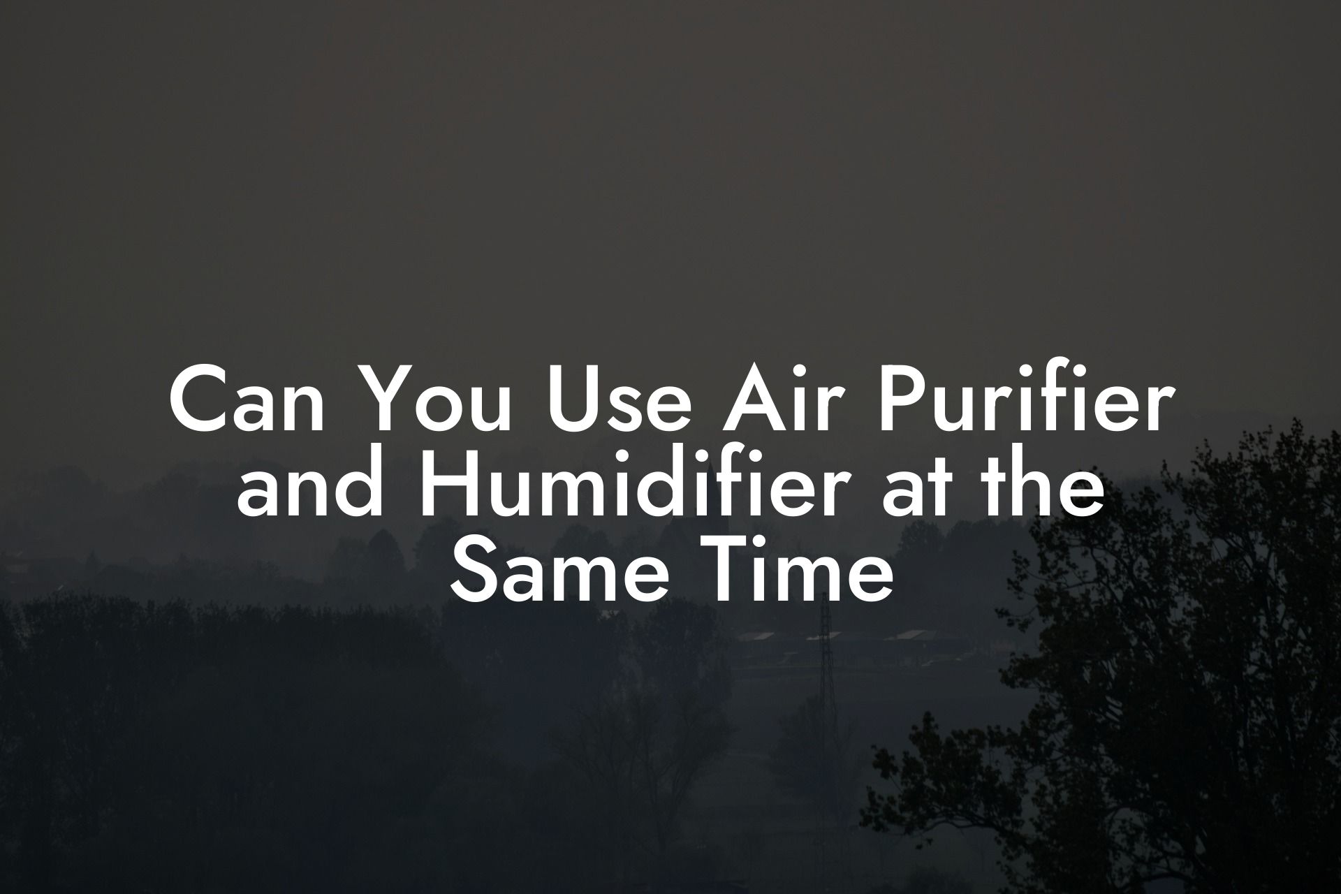 Can You Use Air Purifier and Humidifier at the Same Time