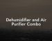 Dehumidifier and Air Purifier Combo