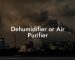 Dehumidifier or Air Purifier