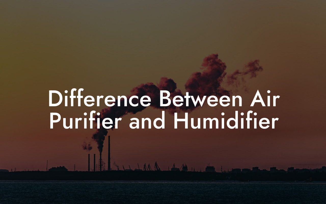 Difference Between Air Purifier and Humidifier