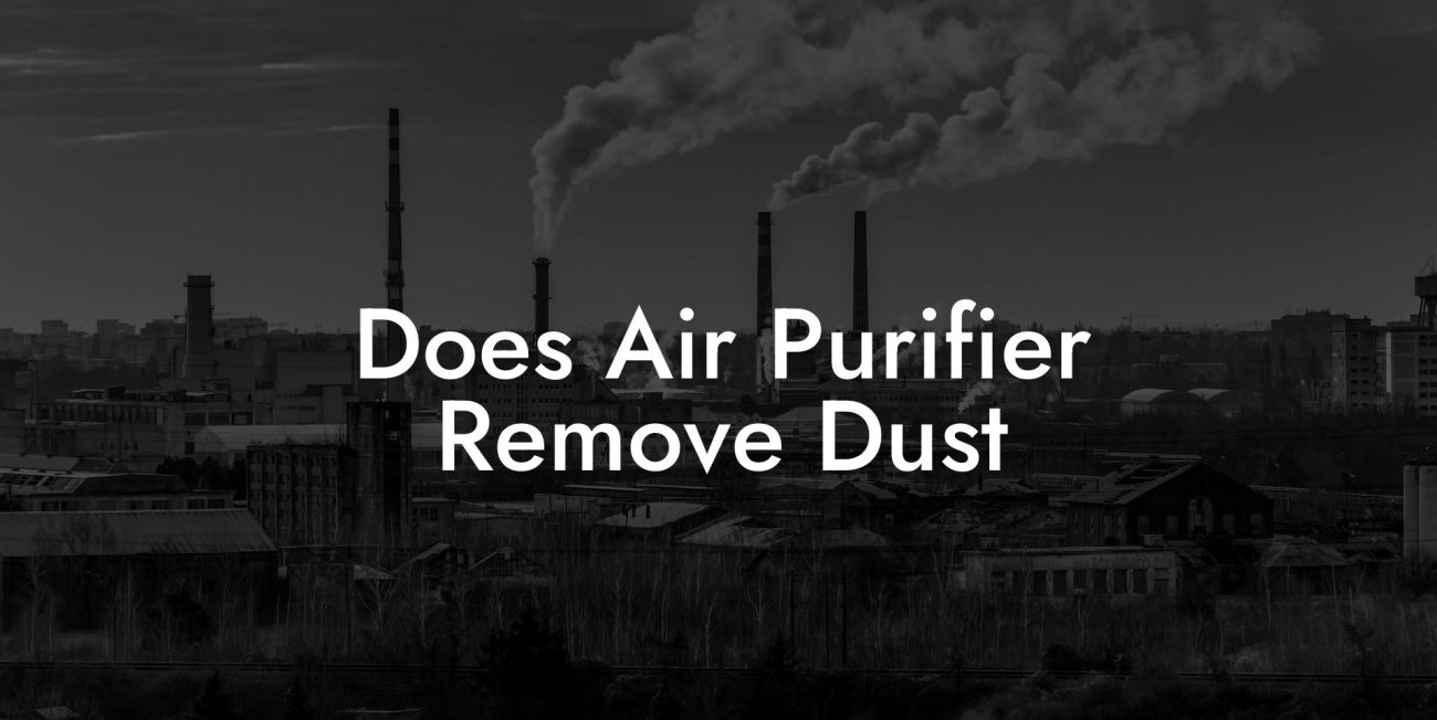 Does Air Purifier Remove Dust