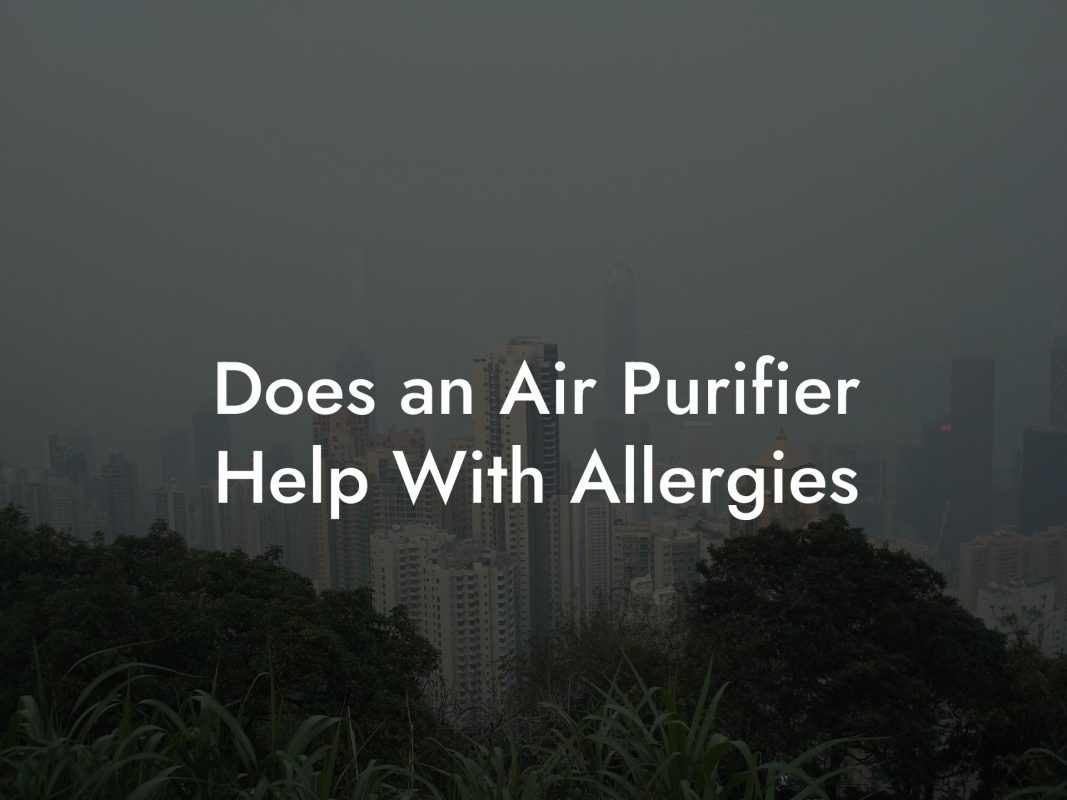 Does an Air Purifier Help With Allergies