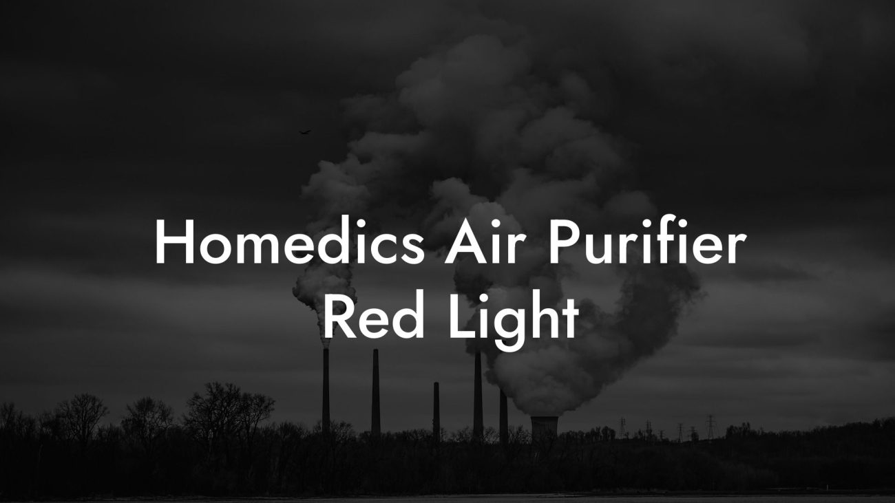 Homedics Air Purifier Red Light