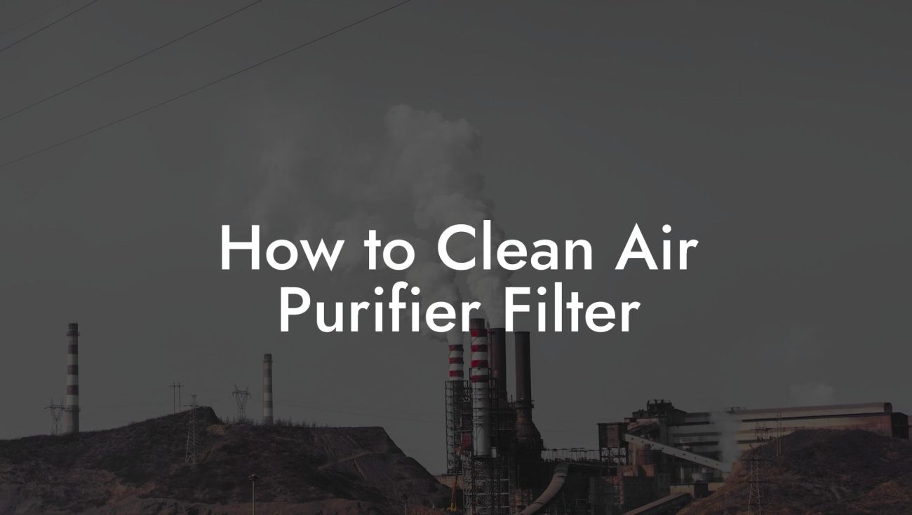 How to Clean Air Purifier Filter