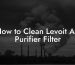 How to Clean Levoit Air Purifier Filter