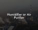 Humidifier or Air Purifier