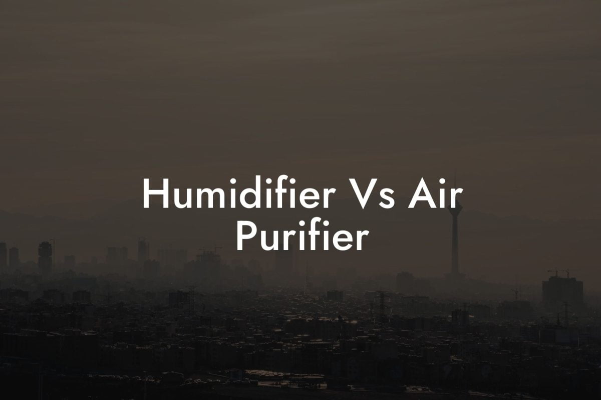 Humidifier Vs Air Purifier