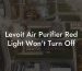 Levoit Air Purifier Red Light Won't Turn Off