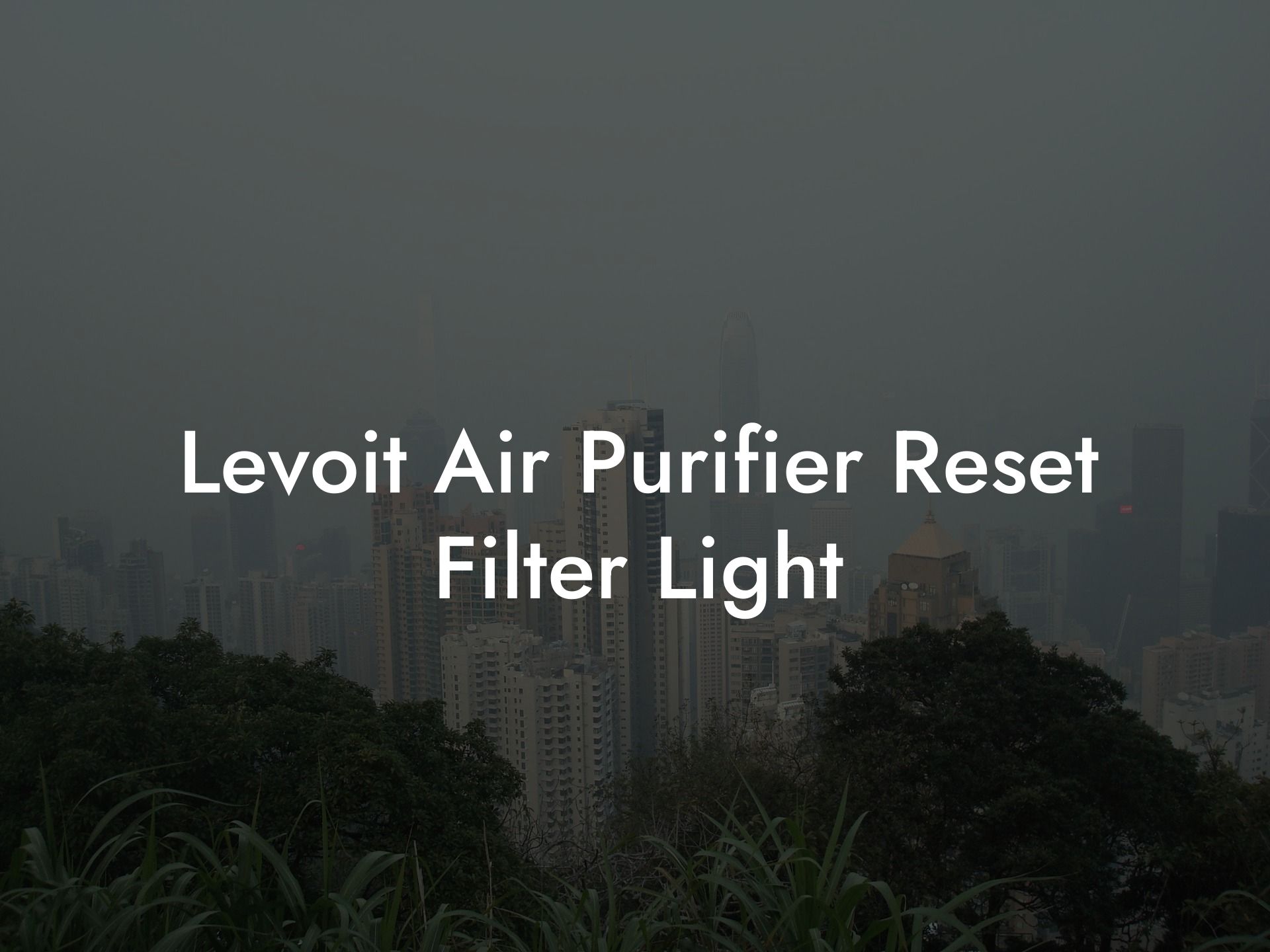 Levoit Air Purifier Reset Filter Light