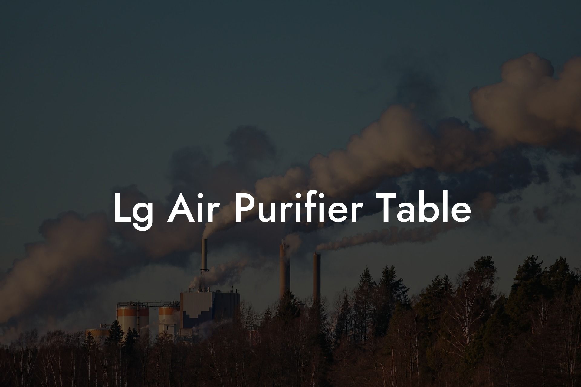 Lg Air Purifier Table