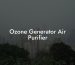 Ozone Generator Air Purifier