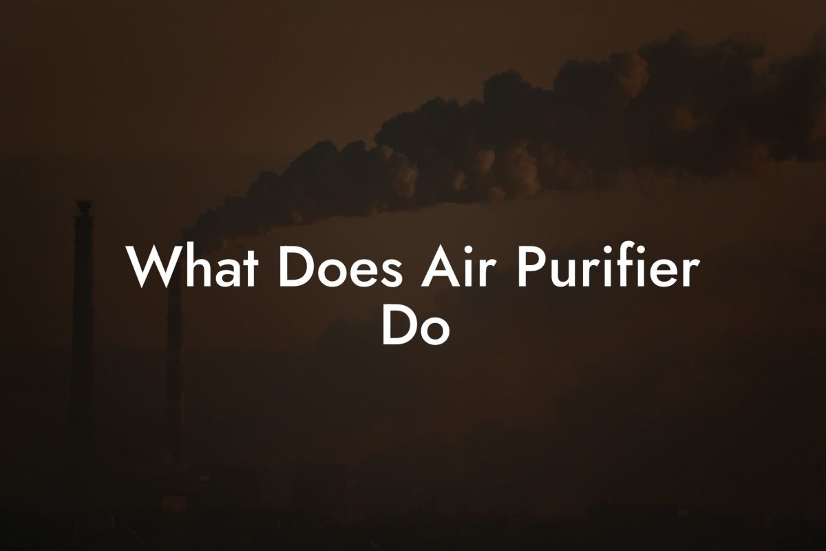 What Does Air Purifier Do