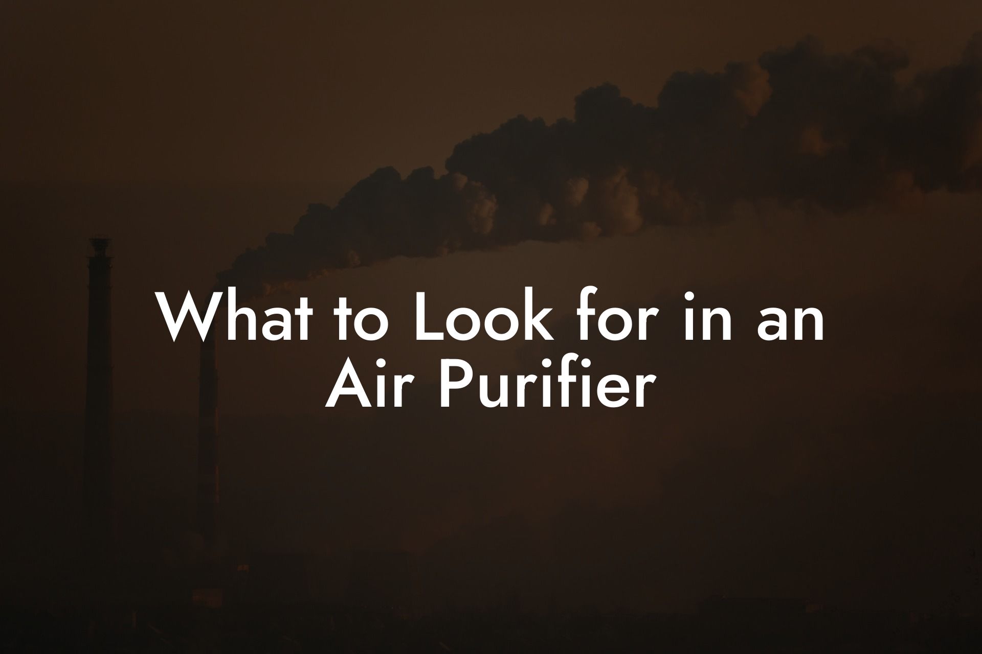 What to Look for in an Air Purifier