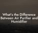 What's the Difference Between Air Purifier and Humidifier