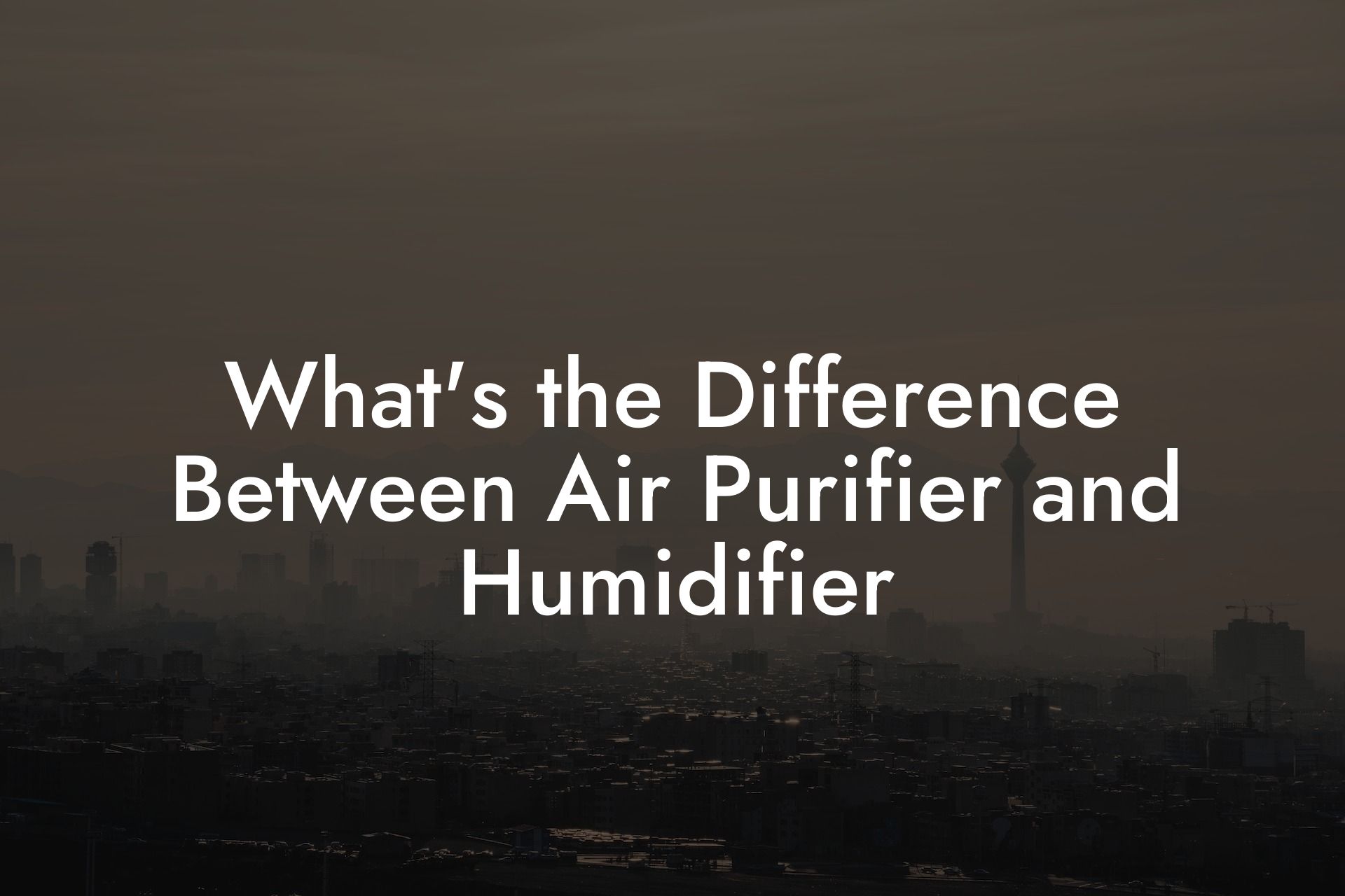 What's the Difference Between Air Purifier and Humidifier