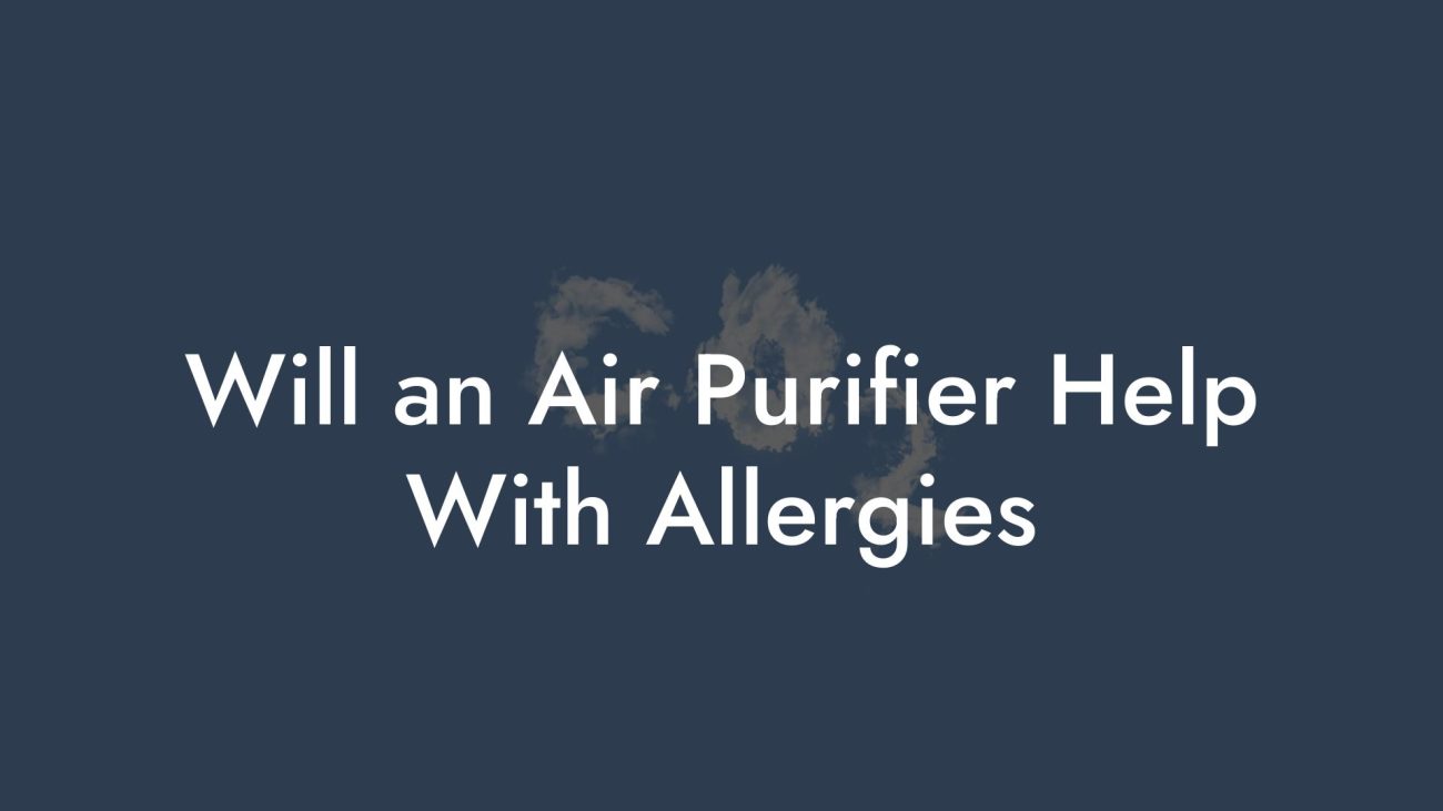 Will an Air Purifier Help With Allergies