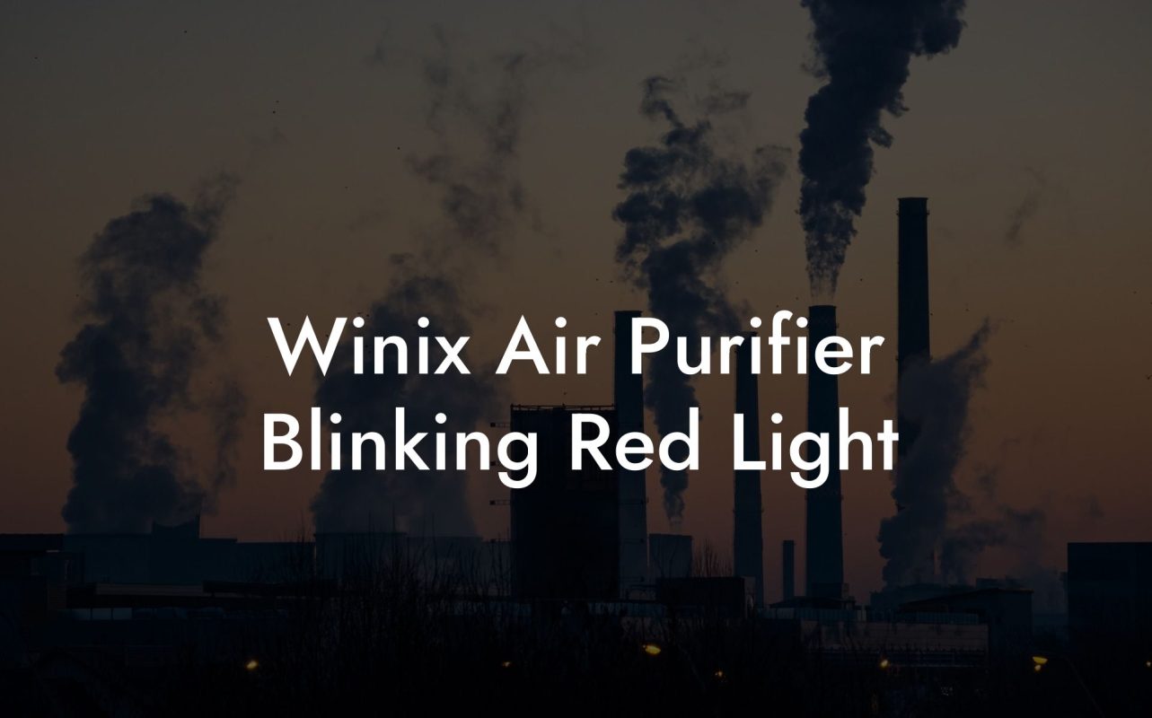 Winix Air Purifier Blinking Red Light