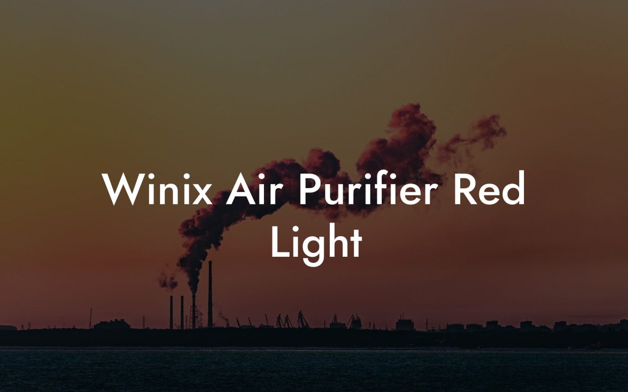 Winix Air Purifier Red Light